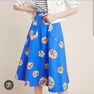 Conversations By Anthropology Cotton Midi Skirt Size 2
